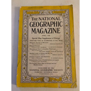 April 1938 National Geographic Magazine (no map supplement)